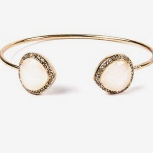 Octavia & Co. Gold & Crystal Tear Drop Stone Cuff